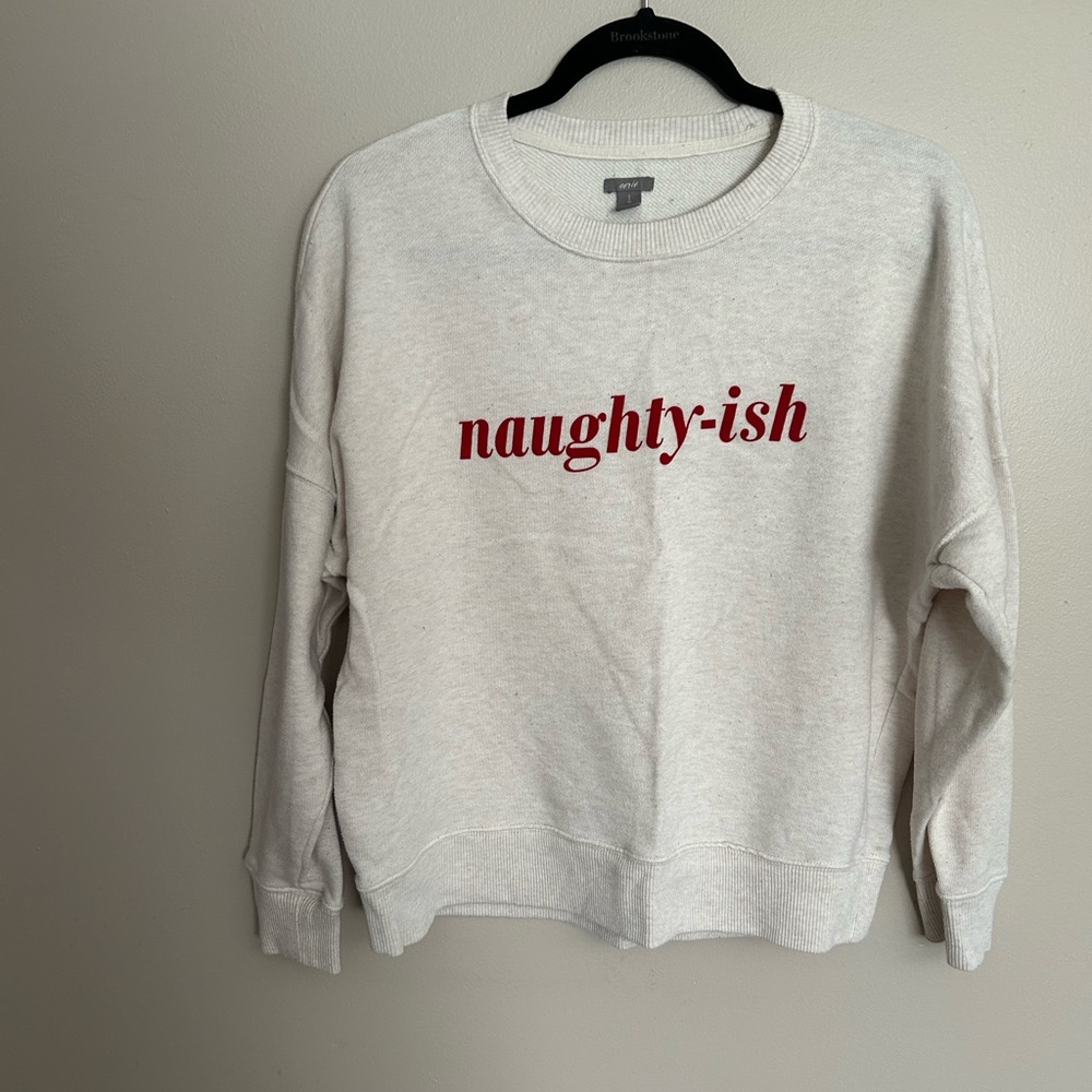 Aerie Cream Naughty-ish Sweater